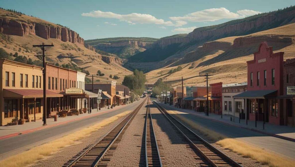 A scenic street view of Antonito, Colorado