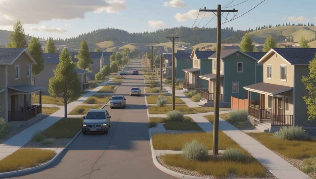 A small residential neighborhood in Arboles, Colorado