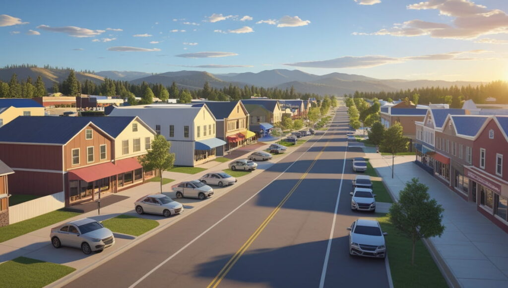 Cedaredge, Colorado town scene