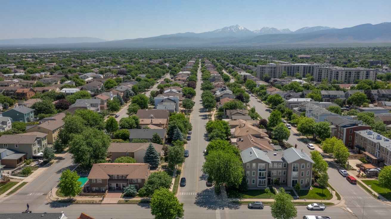 Aerial view of Aurora, Colorado