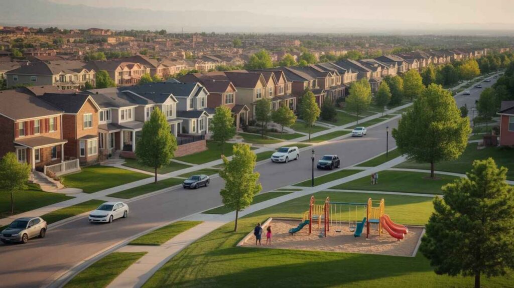 "Wide-angle view of Centennial, Colorado