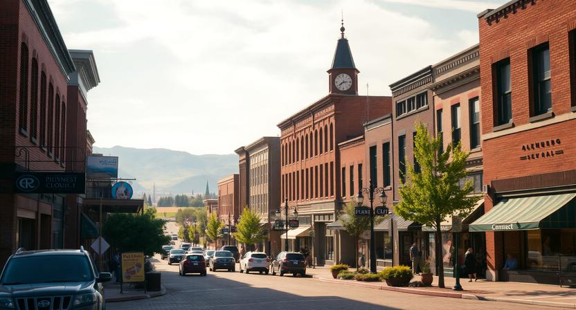 The central square of Walsenburg, Colorado