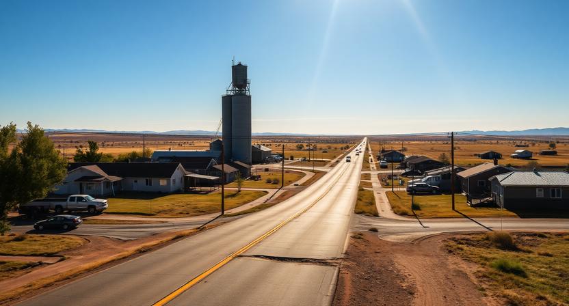 A peaceful small-town view of Simla, Colorado