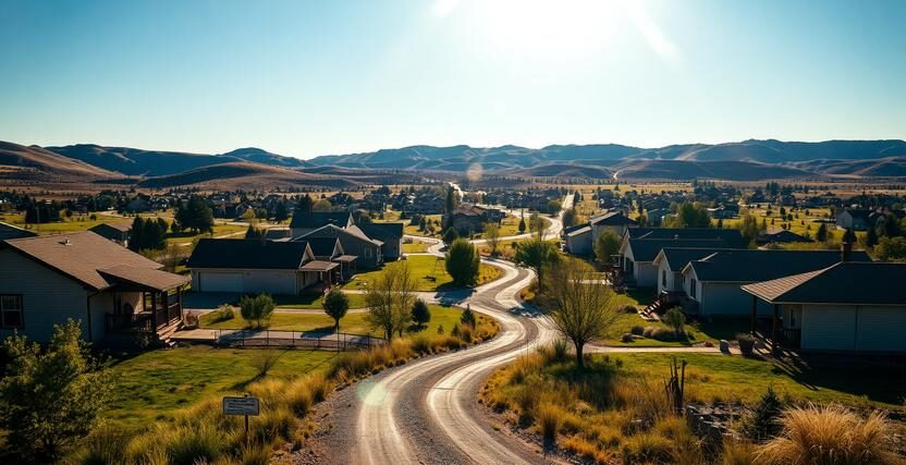 A quiet residential neighborhood in Silver Cliff, Colorado