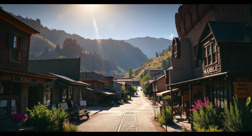 Marble, Colorado small town scene