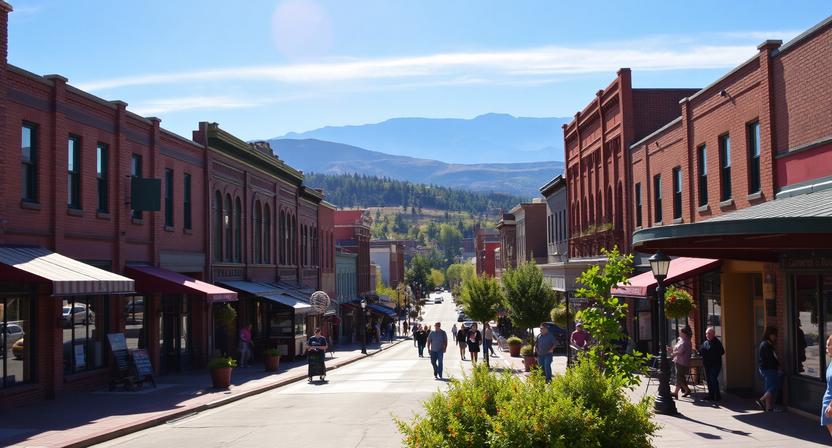 A vibrant downtown street in Trinidad, Colorado